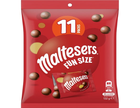 Maltesers Milk Chocolate Snack & Share Bag 11 Pieces 132g - 2 Pack