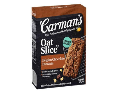 Carman's Belgian Chocolate Brownie Oat Slice 175 g