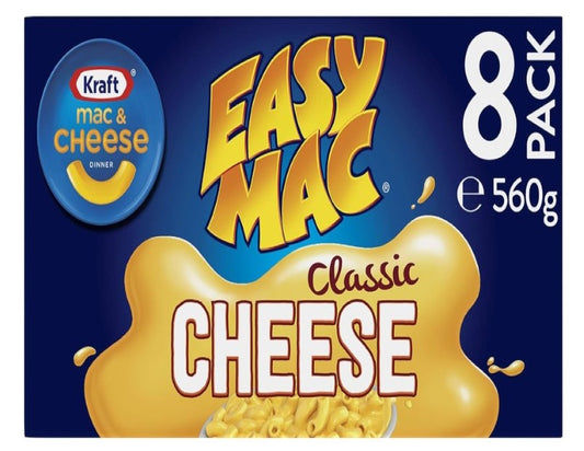 Kraft Mac and Cheese Classic Cheese Pasta Easy Microwaveable Macaroni Instant Pasta Quick Meal 560g