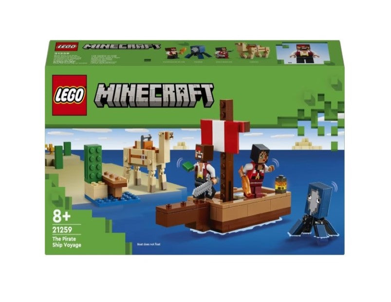 LEGO Minecraft The Pirate Ship Voyage Boat Playset 21259