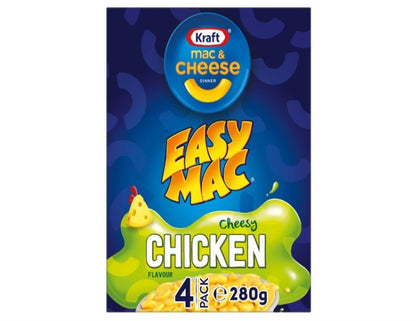 Kraft Mac and Cheese Cheesy Chicken Flavour Pasta Easy Microwaveable Macaroni Instant Pasta Quick Meal 280g