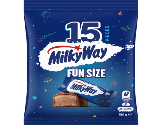 Milky Way Chocolate Fun Size Snack & Share Bag 15 Pieces 180g - 2 Pack