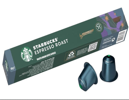 Starbucks by Nespresso Espresso Roast Coffee Pods 10 Capsules - 3 Pack