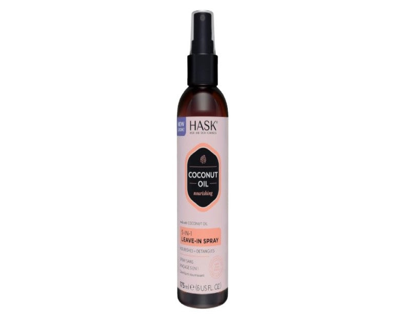 HASK Coconut Nourishing 5-in-1 Leave-In Conditioner for all hair types, colour safe, paraben-free - 1 175 mL Bottle