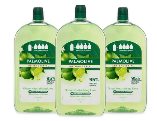 Palmolive Antibacterial Liquid Hand Wash Soap - Odour Neutralising Lime - 3L Refill