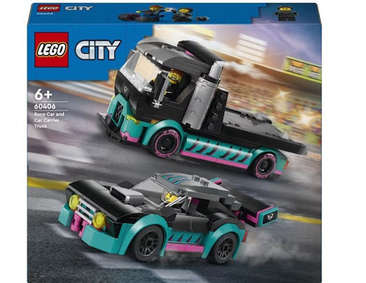 LEGO City Great Vehicles Race Car and Car Carrier Truck 60406