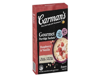 Carman's Raspberry and Vanilla Gourmet Porridge Sachets 320 g