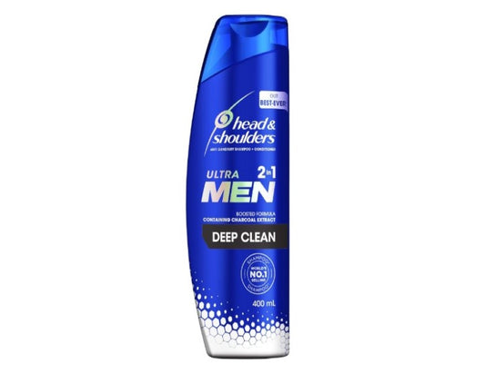 Head & Shoulders Ultra Men Deep Clean, Mens 2 in 1 Anti Dandruff Shampoo and Conditioner 400ml