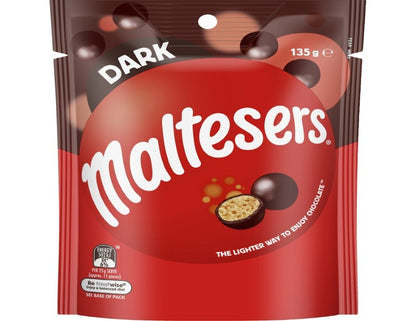 Maltesers Dark Chocolate Snack & Share Bag 135g - 2 Pack