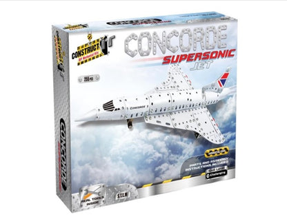 Construct IT Aero Concorde Construction Set - 255 Pieces Concorde  - Build Your Own Supersonic Aircraft- Construction Toys for Boys Age 8-12