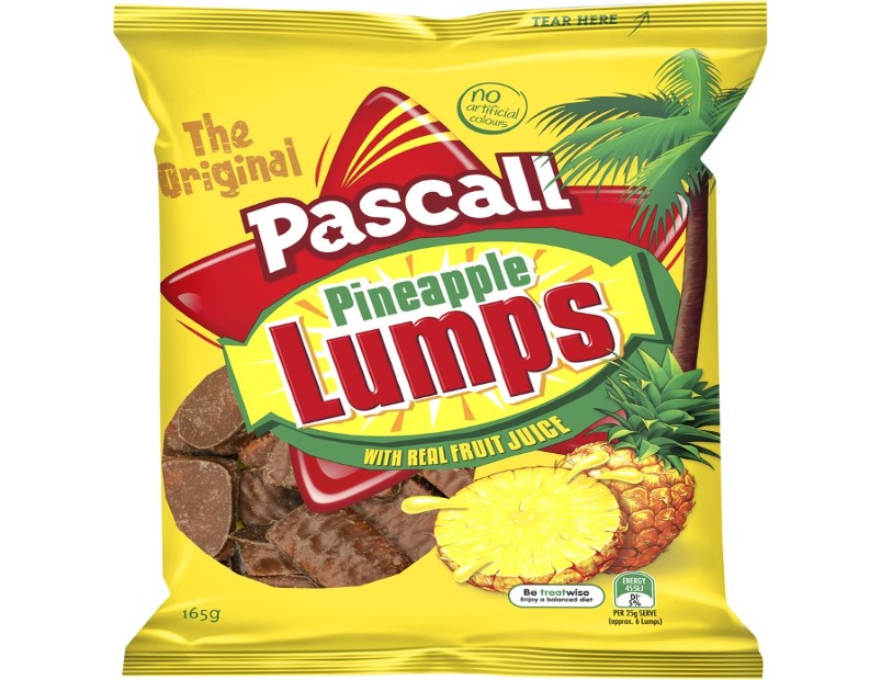 Pascall Pineapple Lumps Lollies 165g - 2 Pack