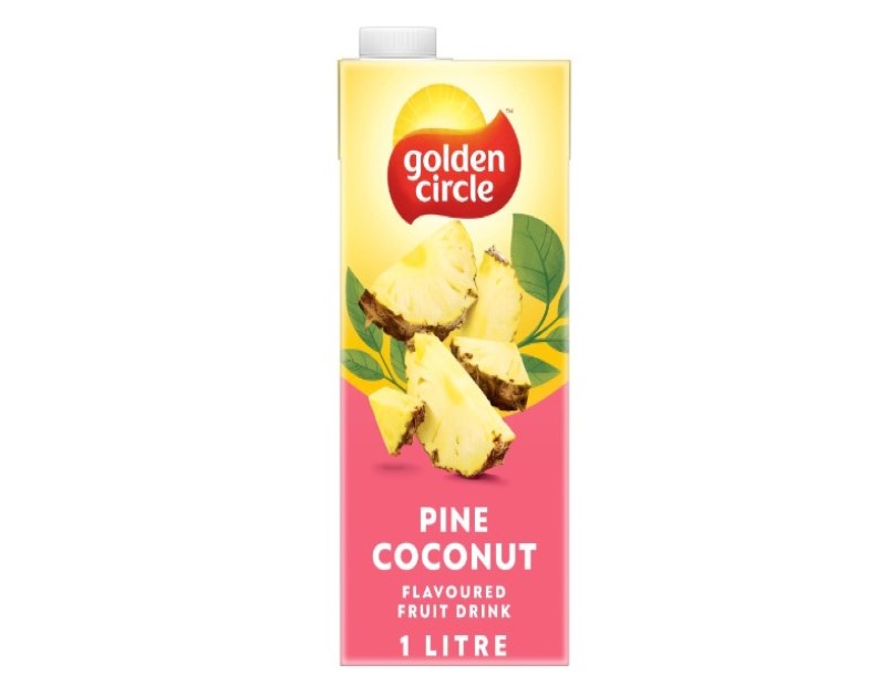 Golden Circle Pineapple and Coconut Fruit Drink Flavoured Tetra Drink Carton No Artificial Colours, Flavours or Preservatives 1L