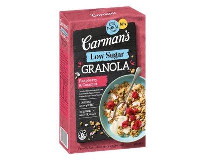 Carman's Low Sugar Raspberry and Coconut Granola 450 g