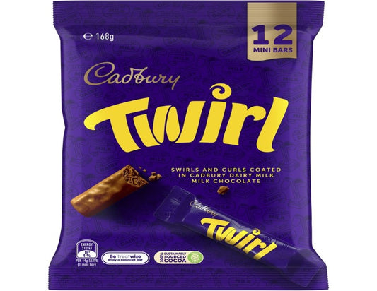 Cadbury Twirl Chocolate Sharepack 12 Pieces 168g - 2 Pack