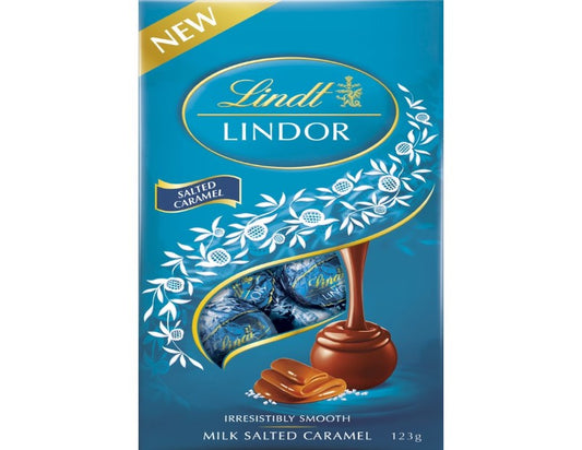 Lindt Lindor Milk Salted Caramel Chocolate Bag 123g