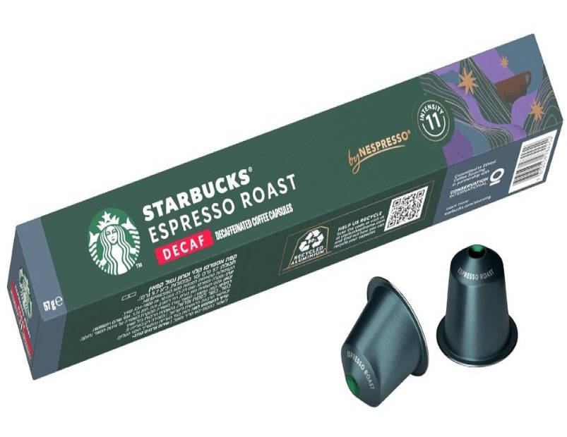 Starbucks by Nespresso Espresso Decaf Coffee Pods 10 Capsules - 3 Pack