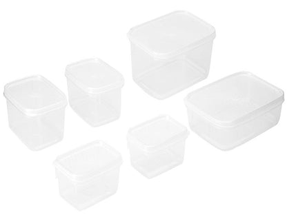 Décor Food Storage Container, Clear, Pack of 6