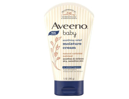 Aveeno Baby Soothing Relief Fragrance Free Sensitive Moisturising Cream 140g