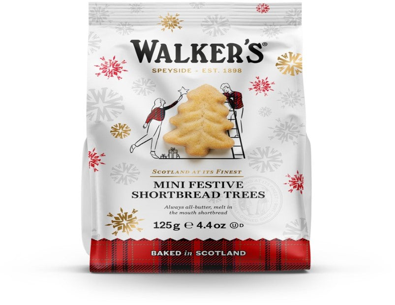 Walker's Mini Festive Shortbread Trees 125g - 3 Pack