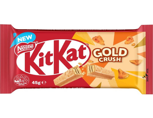 Nestle KitKat Gold Crush Chocolate Bar 45g- 3 Pack