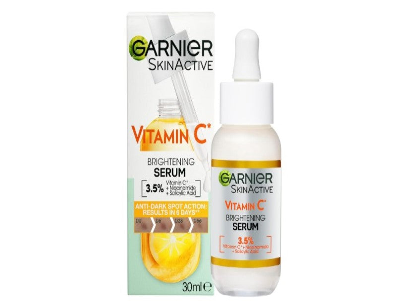 Garnier Skin Active, Face Serum, Brightening and Anti-Dark Spots, 3.5Percentage Vitamin C, 30 ml