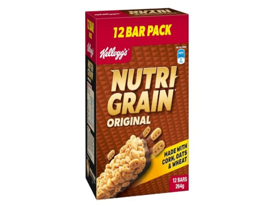 Kellogg's Nutri-Grain Original Cereal Snack Bars, 12 x 22g