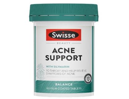 Swisse Beauty Acne Support - with Vitamin C & Zinc To Support Skin Repair & Healing - 60 Tablets