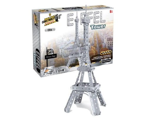 Construct IT Eiffel Tower - 225 Pieces Paris Monument Construction Set - STEM Education Toys for 8+ Year Olds - Build Your Own Eiffel Tower