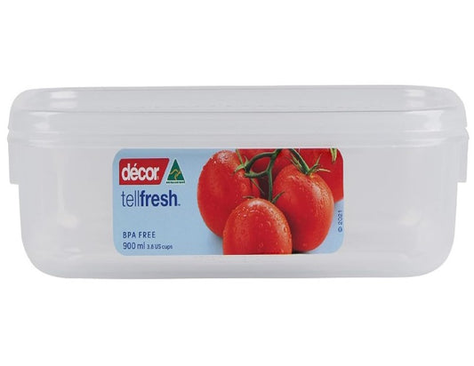 Decor Tellfresh Oblong Food Storer, 900 ml Capacity