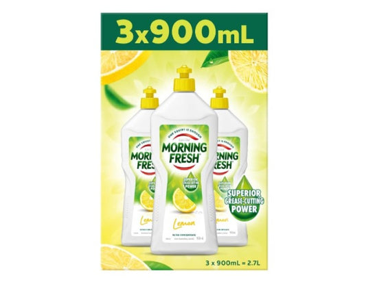 Morning Fresh Dishwashing Liquid Lemon 3 X 900 ML