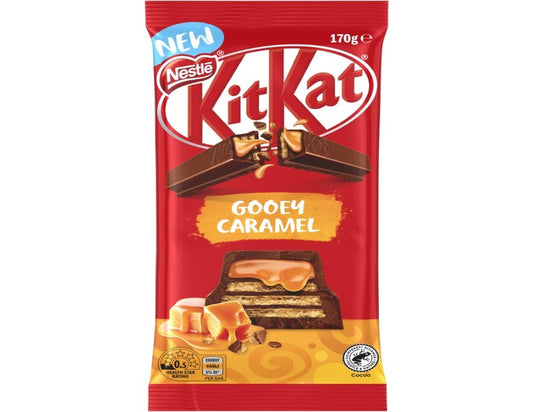 Nestle KitKat Gooey Caramel Filled Chocolate Block 170g - 2 Pack