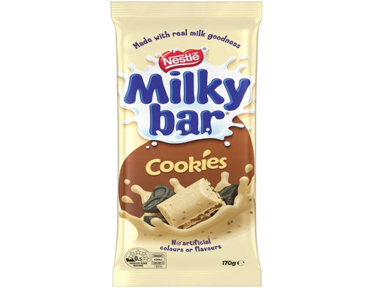 Nestle Milkybar Cookies Chocolate Block 170g - 2 Pack