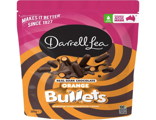 Darrell Lea Orange Dark Chocolate Bullets 200g - 2 Pack