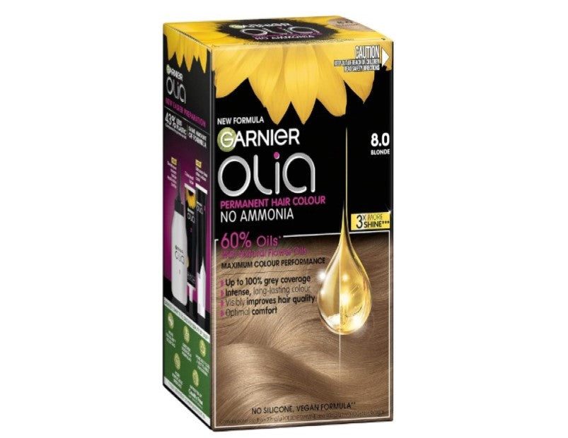 Garnier, Permanent Hair Colour, Ammonia Free and Nourishing, Olia, 8.0 Blonde