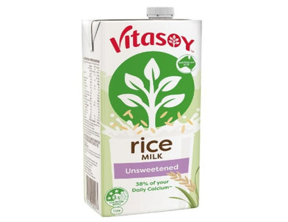 Vitasoy Unsweetened Long Life Rice Milk, 1 Litre - 12 Pack