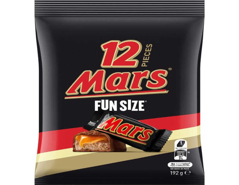 Mars Milk Chocolate Fun Size Snack & Share Bag 12 Pieces 192g - 2 Pack