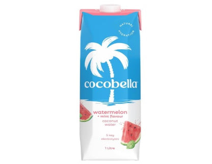 Cocobella Coconut Water & Watermelon Mint 1L - 6 Pack