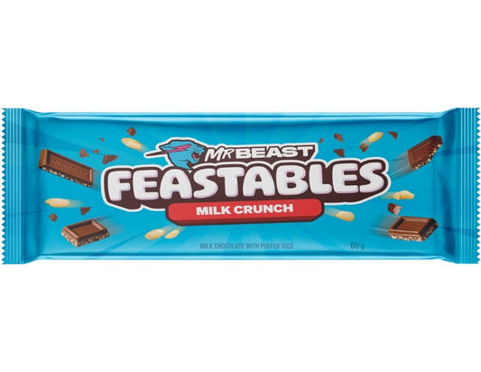 Mr Beast Feastables Milk Chocolate Crunch 60g - 3 Pack