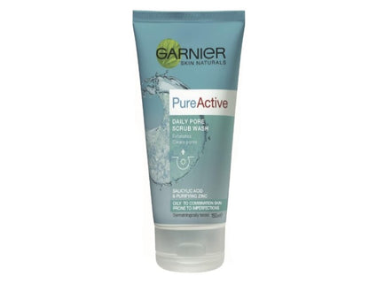 Garnier Pure Active Daily Pore Scrub Wash 150ml