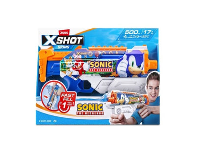 Zuru X-Shot Water Fast-Fill Skins Sonic The Hedgehog Hyperload Water Blaster