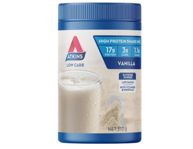 Atkins Vanilla Protein Shake Mix, High Protein, Low Carb, Low Sugar, Keto Friendly