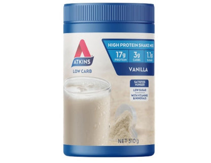 Atkins Vanilla Protein Shake Mix, High Protein, Low Carb, Low Sugar, Keto Friendly