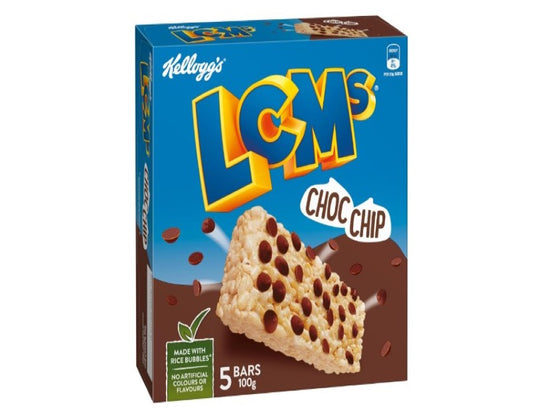 Kellogg's LCMs Choc Chip Puffed Rice Snack Bars, 5 x 22g