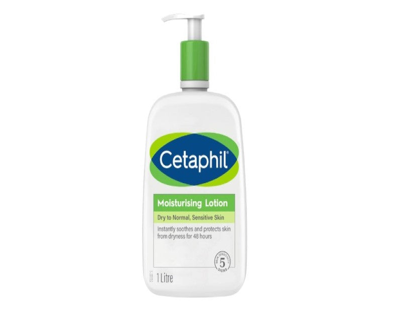 CETAPHIL Moisturising Lotion for Dry to Normal Skin 1L ,48 Hour Hydration With Glycerin & Panthenol, Dermatologist Tested