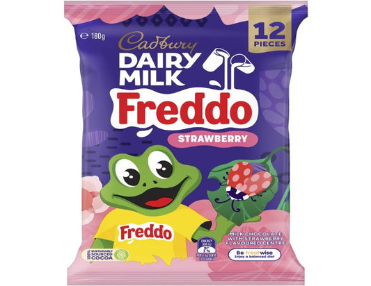 Cadbury Dairy Milk Freddo Strawberry Chocolate 12 Piece 180g - 2 Pack