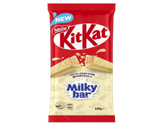 Nestle Kit Kat Milky Bar White Chocolate Block 160g - 2 Pack