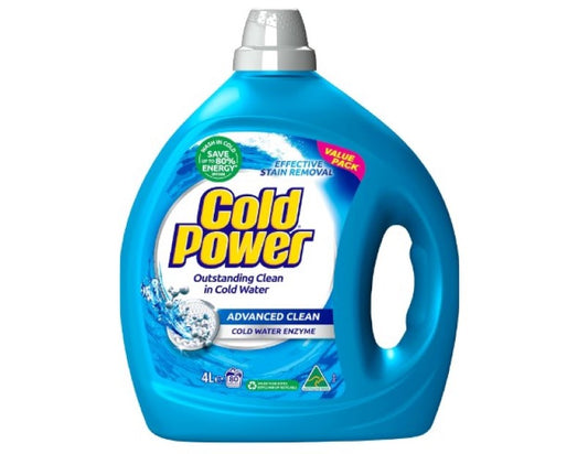 Cold Power Advanced Clean, Liquid Laundry Detergent, 4 Litres, 80 Washloads