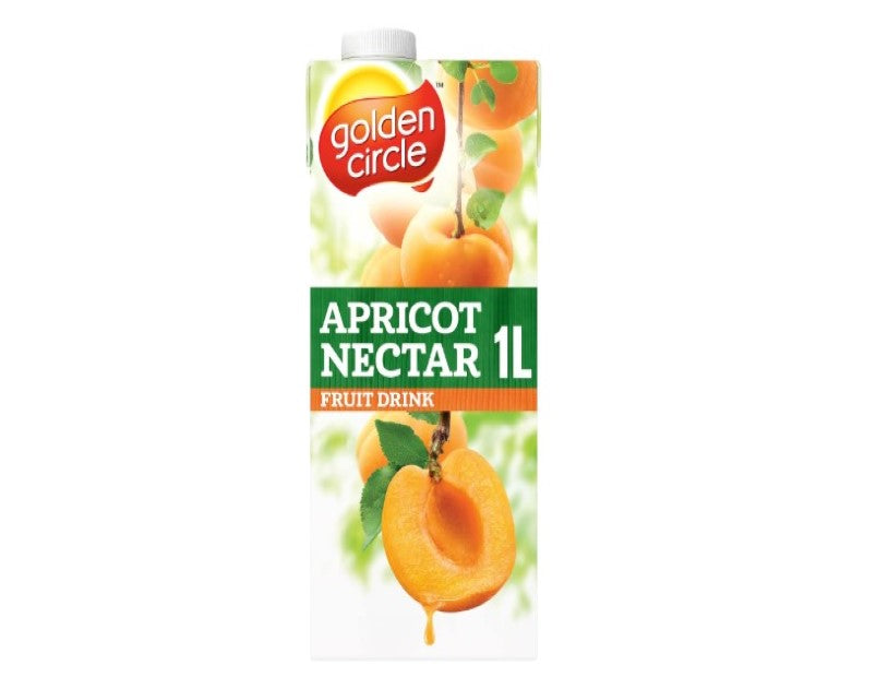 Golden Circle Apricot Nectar Fruit Drink Flavoured Tetra Drink Carton No Artificial Colours, Flavours or Preservatives 1L