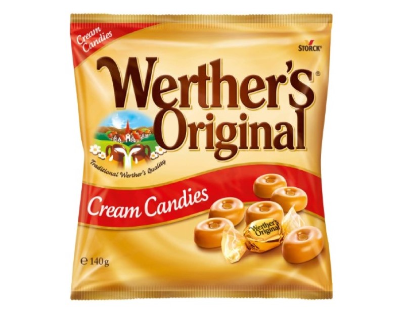 Werther's Original Cream Candies Bag, Irresistible Cream and Caramel Flavours, 140 g