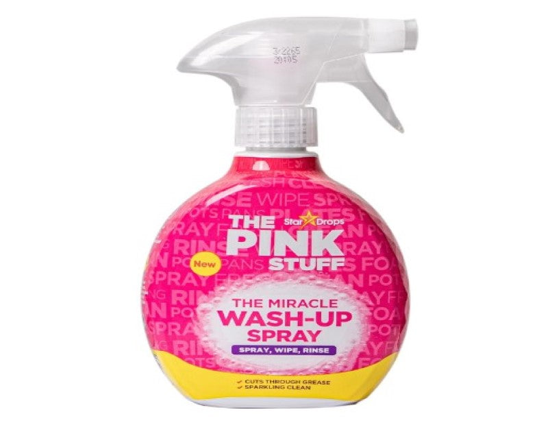 The Pink Stuff Miracle Wash Up Spray - Vegan Friendly Dish Washing Spray for Sparkling Clean Dishes and Surfaces